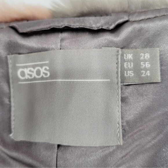ASOS Curve Jacket in Patched Faux Fur Size 24 - Picture 8 of 13